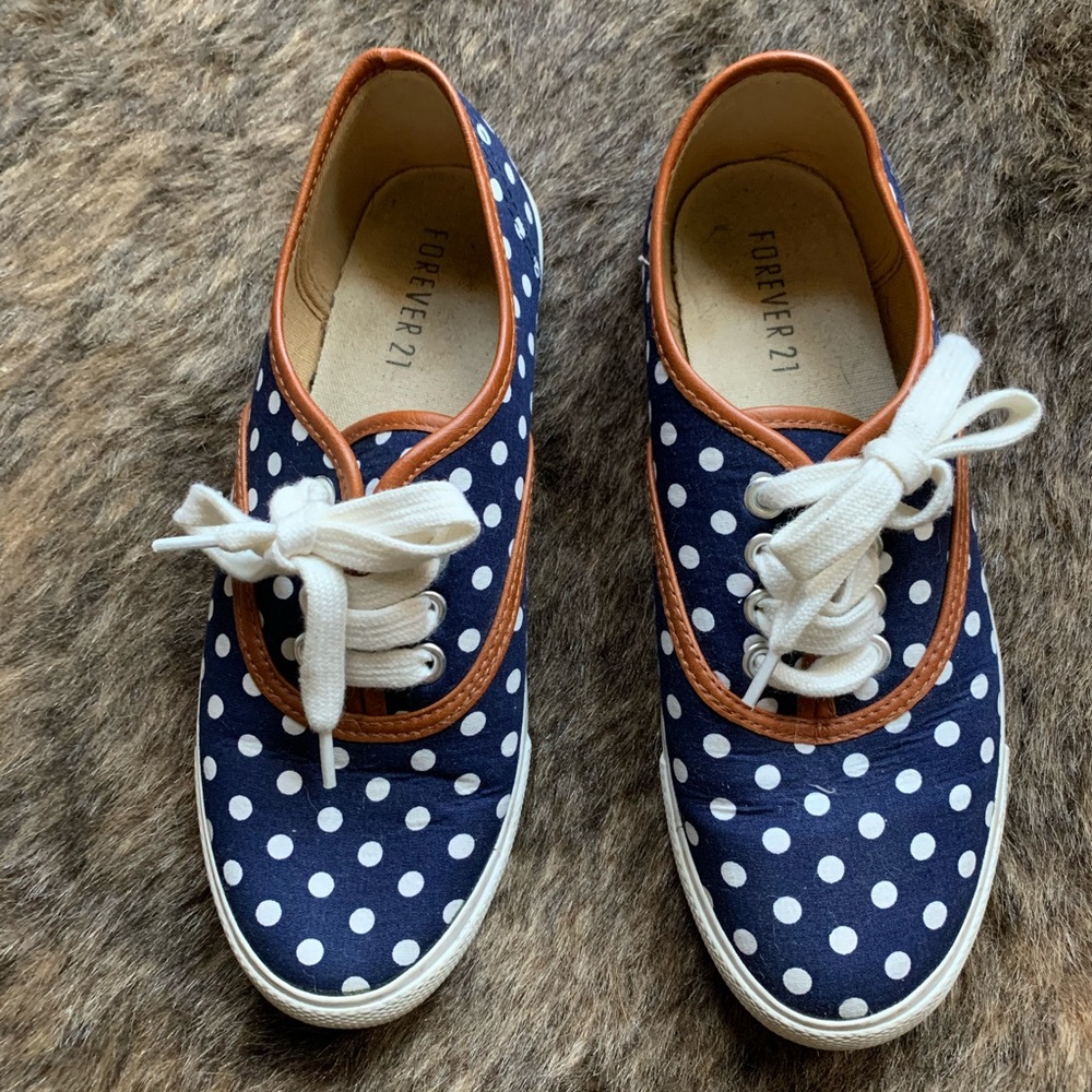 Forever 21 polka dot sneakers, 6